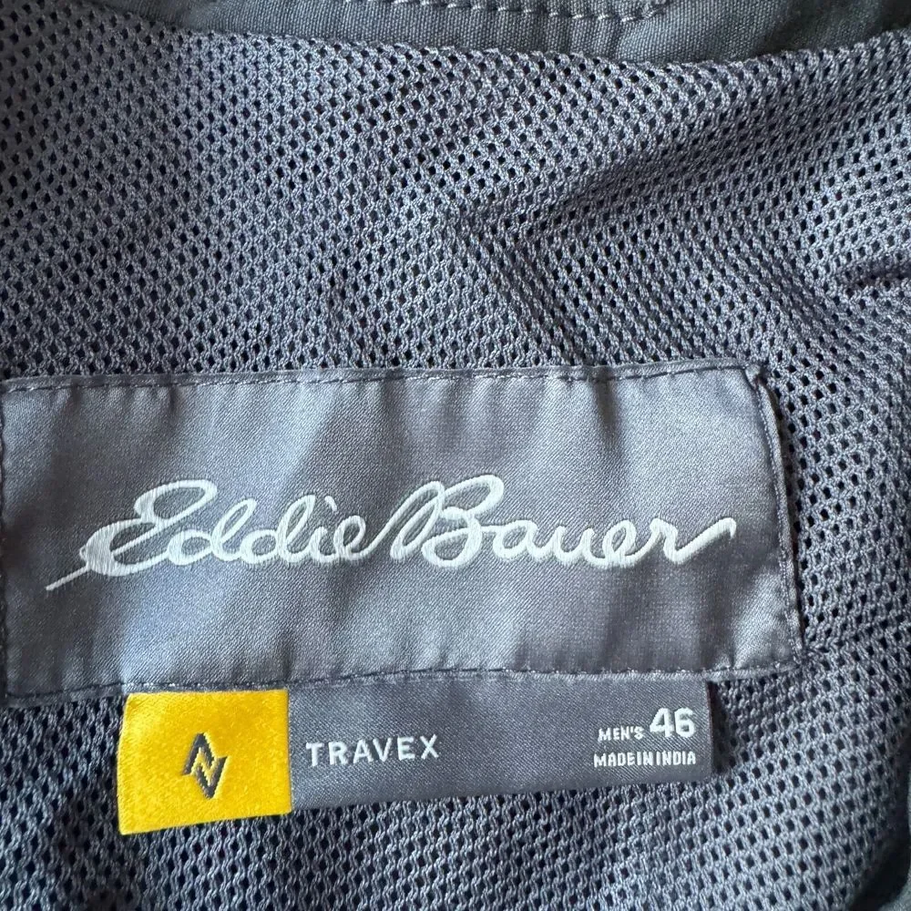NEW Eddie Bauer Blazer Mens 46 Gray Travex Voyager Jacket Sport Coat Performance